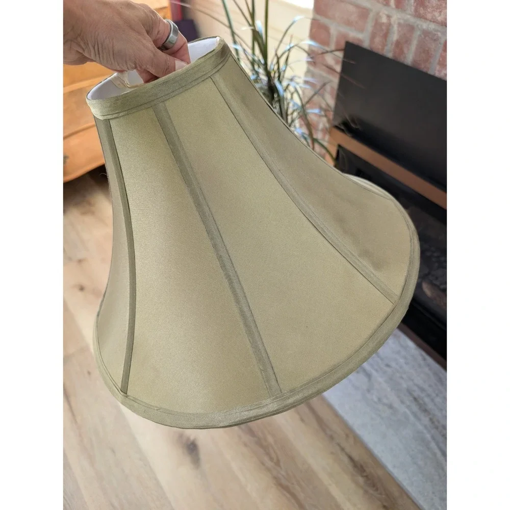 Bell Shaped Gold Fabric Lamp Shade 16
